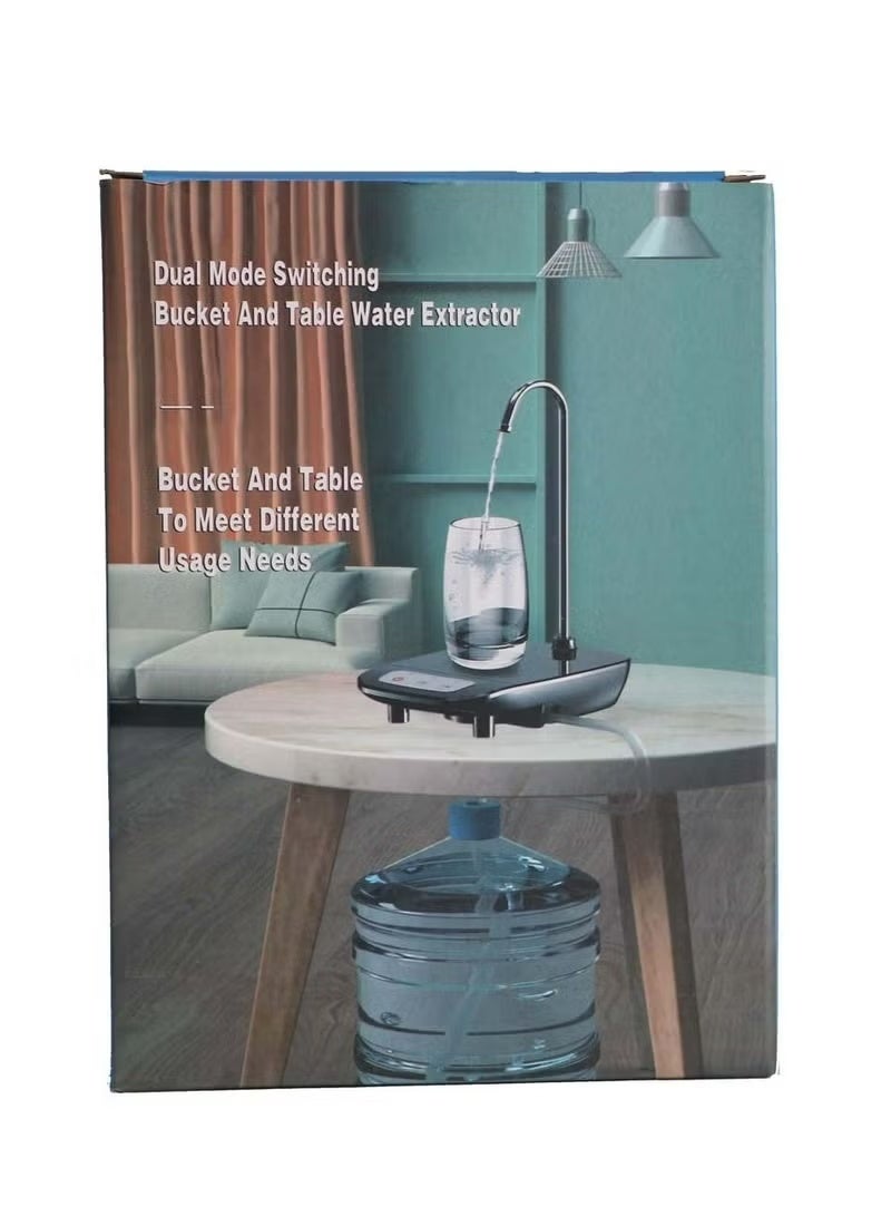 2-in-1 Electric Water Dispenser Pump with Cup Tray Base - USB Rechargeable Automatic Water Bottle Pump - Portable Desktop & Barrel Water Dispenser - BPA Free for Home, Kitchen & Office (Universal Fit) - Image 4